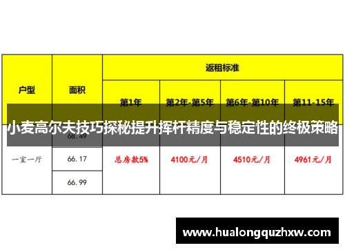 小麦高尔夫技巧探秘提升挥杆精度与稳定性的终极策略